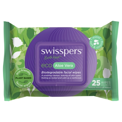 Swisspers Wipes Eco Aloe Vera 25 Pack