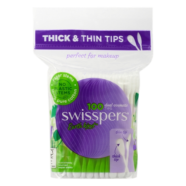 Swisspers Dual Cosmetic Tips 100 Pack