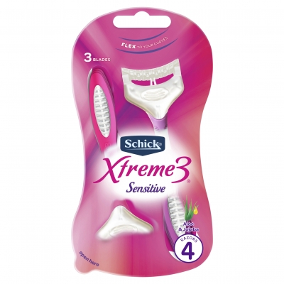 Schick Xtreme 3 Women Sensitive Disposable Razor 4 Pack