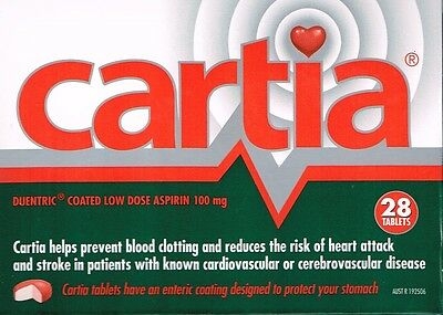 Cartia Low Dose Asprin Tablets 28 Pack