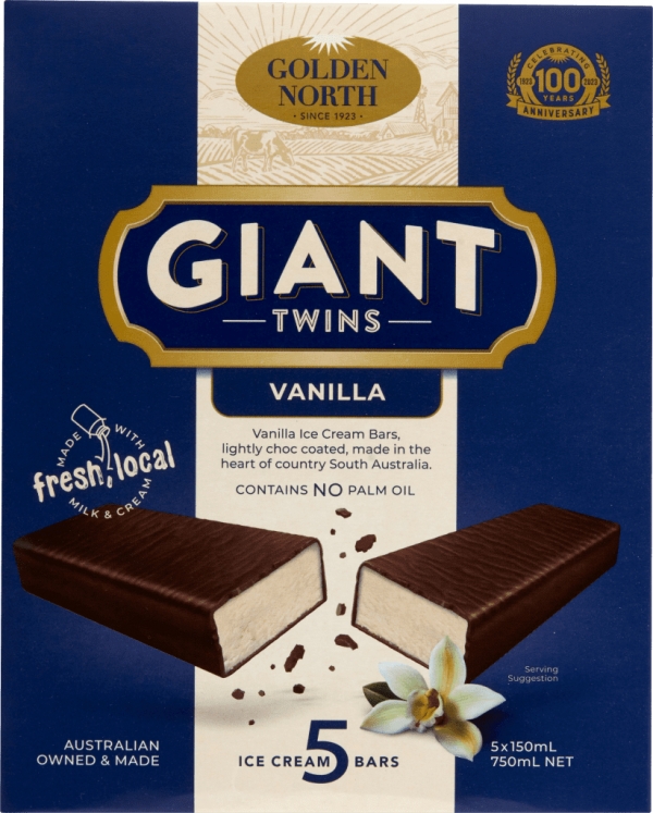 Golden North Giant Twins Vanilla 5 Pack 750ml