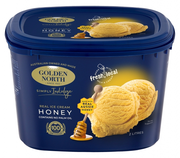 Golden North Ice Cream Simply Indulge Honey 2lt