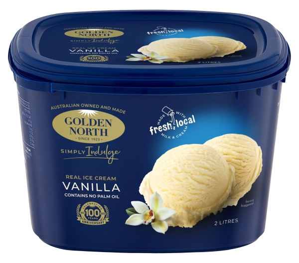 Golden North Ice Cream Vanilla 2lt