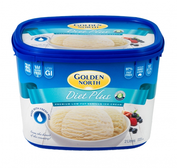 Golden North Ice Cream Diet Plus Vanilla 2lt