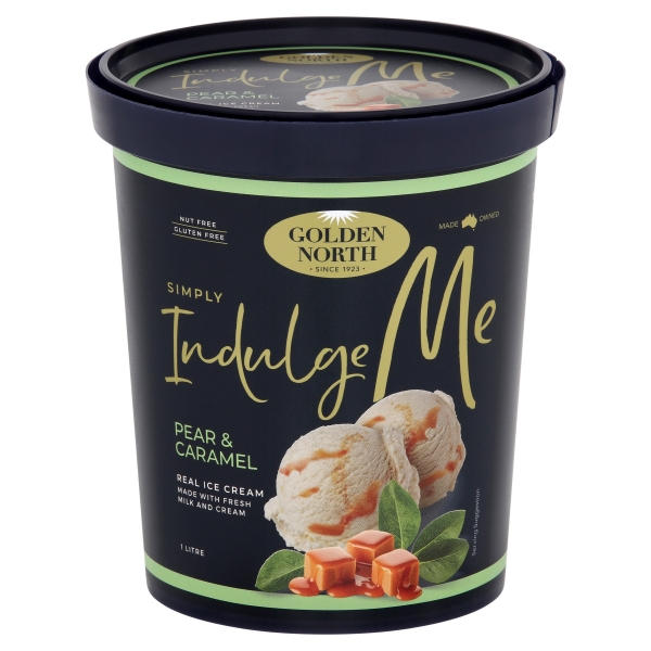 Golden North Ice Cream Simply Indulge Pear & Caramel 1lt