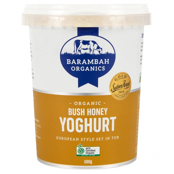 Barambah Organics Bush Honey Yoghurt 500g
