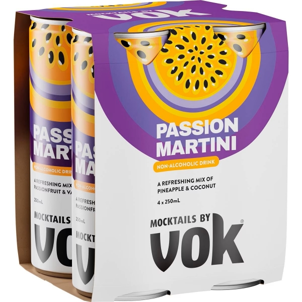 Vok Mocktails Passion Martini 4 x 250ml