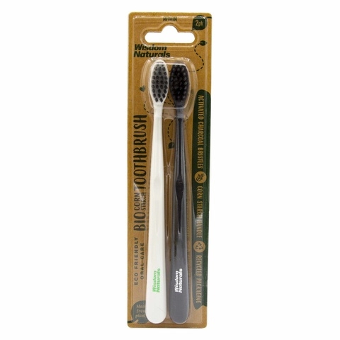 Wisdom Naturals Bamboo Toothbrush 2 Pack