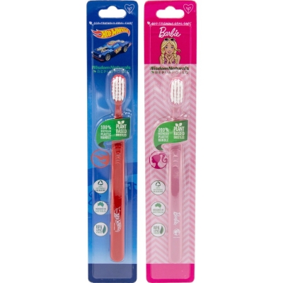 Wisdom Naturals Plastic Toothbrush Barbie / Hot Wheels Each