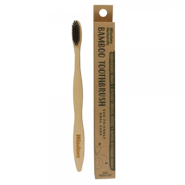 Wisdom Toothbrush Bamboo Medium Each