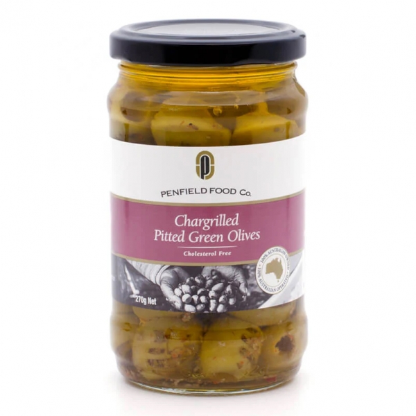 Penfield Food Co Chargrilled Pitted Green Olives 270g