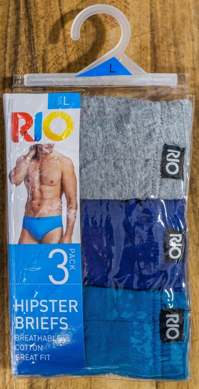 Rio Mens Hipster Brief Size 95+ 3 Pack