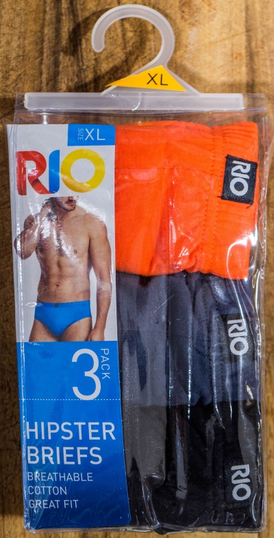 Rio Mens Hipster Brief Size 105+ 3 Pack