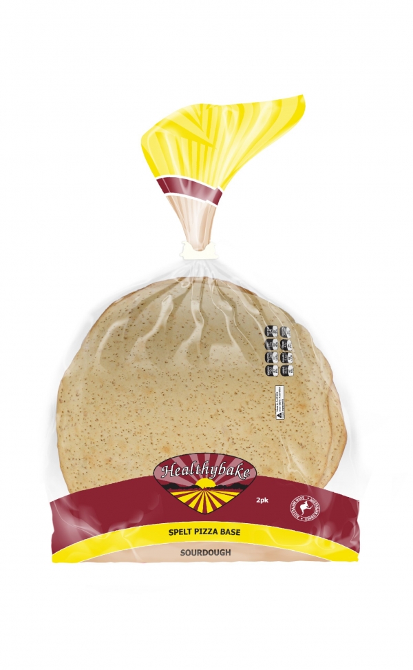 Healthybake Spelt Pizza Base Sourdough 2 Pack 400g