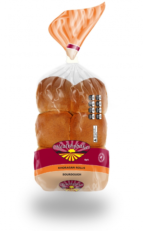 Healthybake Rolls Sourdough Khorasan 6 Pack
