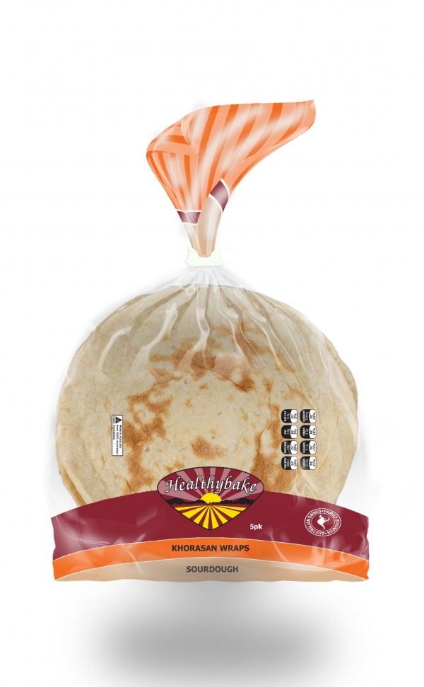 Healthybake Wraps Sourdough Khorasan 5 Pack