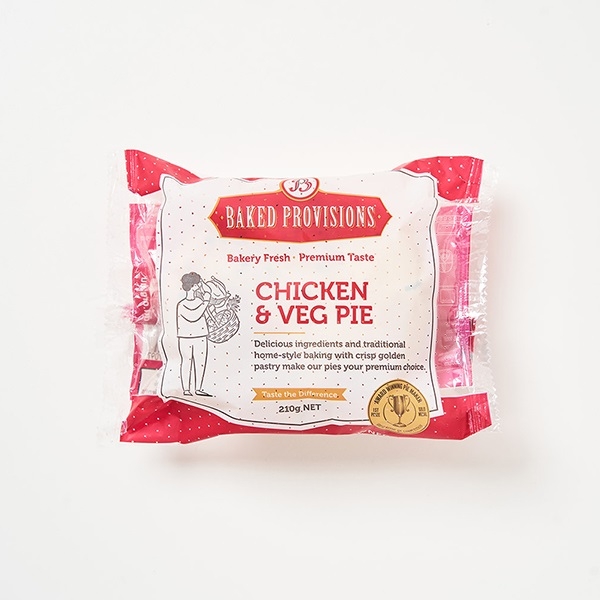 Baked Provisions Chicken Vegetable Pie 2 Pack 210g
