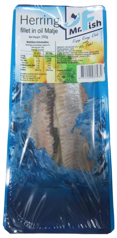 Mr Fishi Herring Fillets in Oil 250g