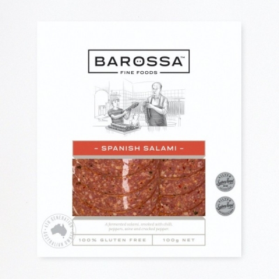 Barossa Fine Foods Spanish Salami Sliced 100g