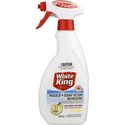 White King Bathroom Mould & Soap Scum PowerFoam 500ml