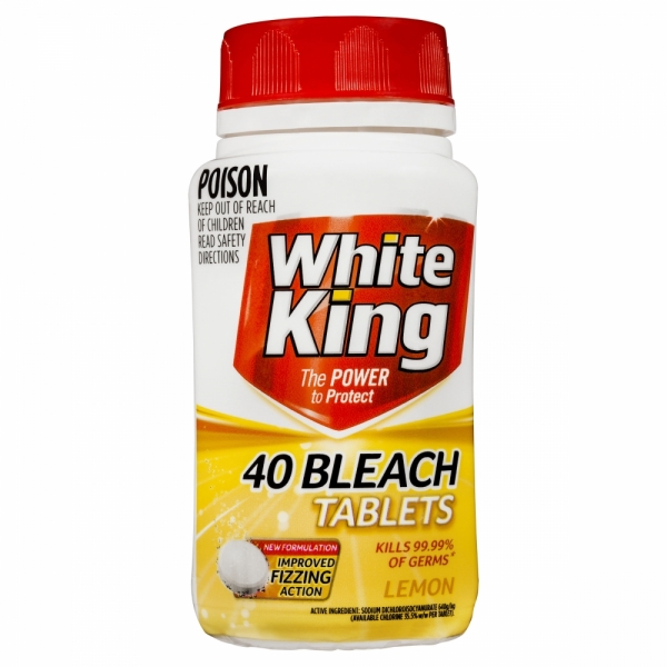White King Bleach Tablets Lemon 40 Pack