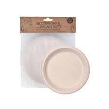 Eco Basics Biodegradable Sugar Cane Plates 17cm 10 Pack | Adelaide's ...