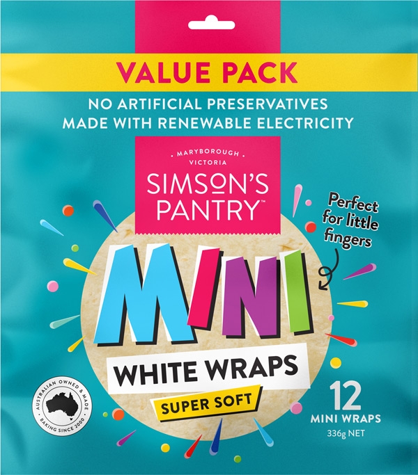 Simson's Pantry Wrap Mini White 12 Pack 336g