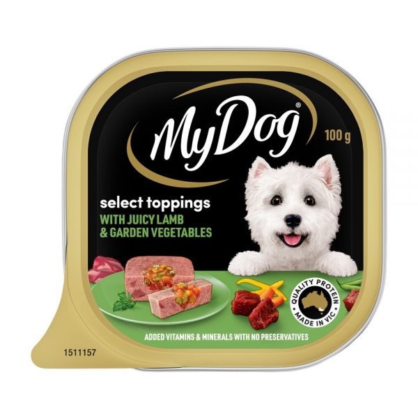 My Dog Select Toppings Lamb With Garden Vegetables 100g