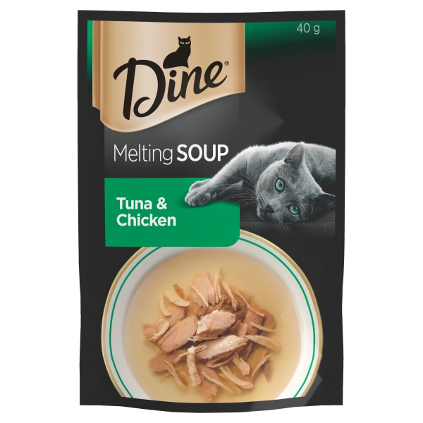 Dine Cat Food Tuna & Chicken Melting Soup 40g