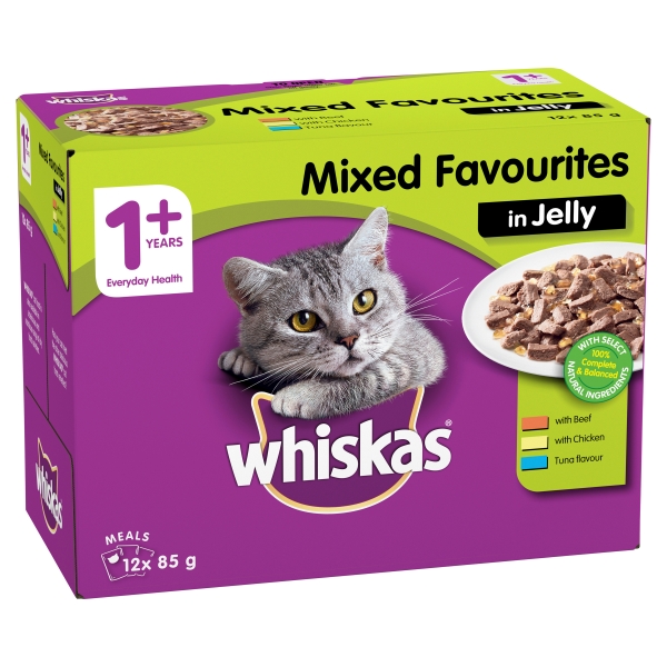 Whiskas Mixed Favourites In Jelly 12 x 85g
