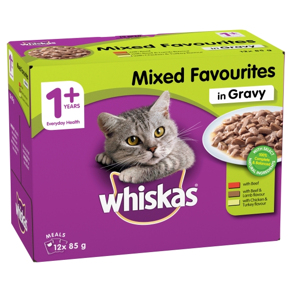 Whiskas Mixed Favourites In Gravy 12 x 85g