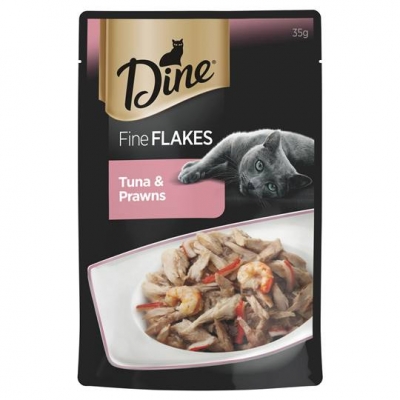 Dine Fine Flakes Tuna Prawns 35g