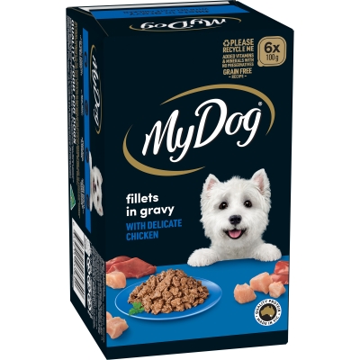 My Dog Fillets In Gravy Delicate Chicken 6 x 100g