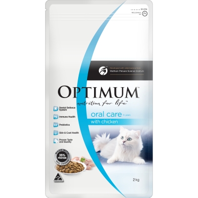 Optimum Adult Dry Cat Food Oral Care Chicken 2kg
