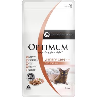 Optimum Adult Dry Cat Food Urinary Care Chicken 1.8kg