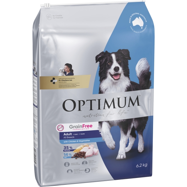 Optimum Grain Free Adult Dry Dog Food Chicken & Vegetables 6.2kg