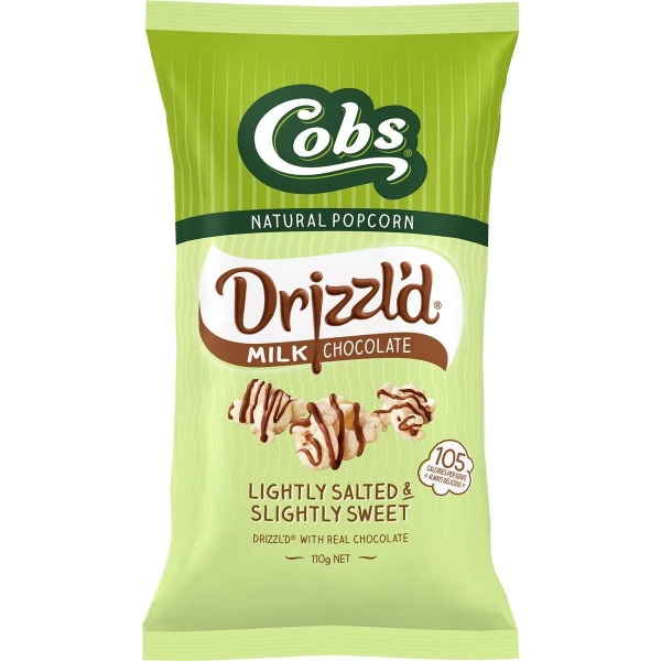 Cobs Popcorn Drizzl'd Milk Choc Sweet & Salty 110g