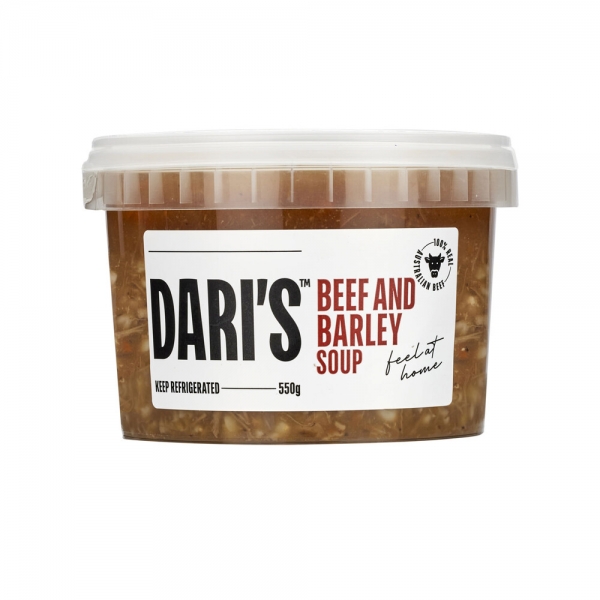 Dari's Soup Beef & Barley 550g