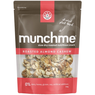 Munch Me Snacks Roasted Almond Cashew 120g