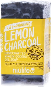 Niulife Organic Soap Lemon Charcoal 100g