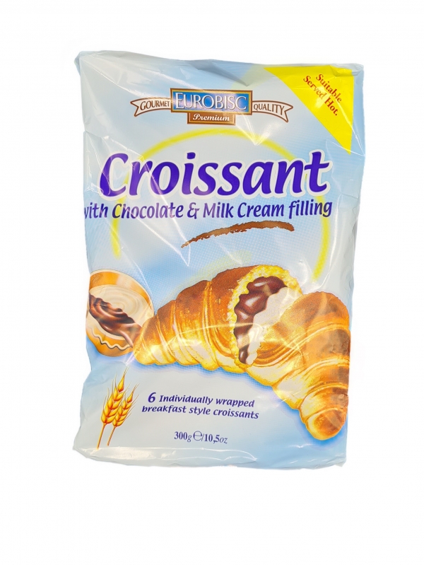 Eurobisc Chocolate & Milk Croissants 6 Pack 300g