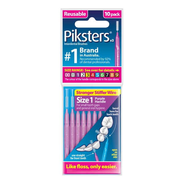 Piksters Interdental Brush Size 1 10 Pack