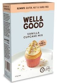 Well & Good Vanilla Cupcake Mix with Icing 510g
