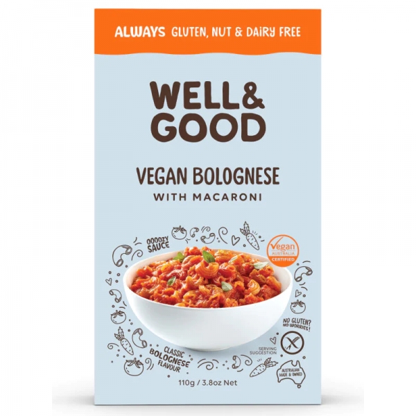 Well & Good Vegan Bolognese Macaroni 110g