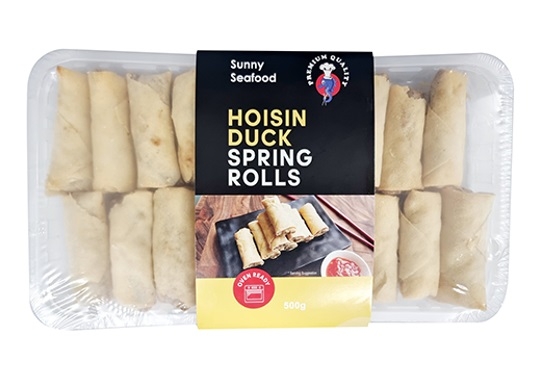 Sunny Seafood Hoisin Duck Spring Rolls 20 Pack 500g