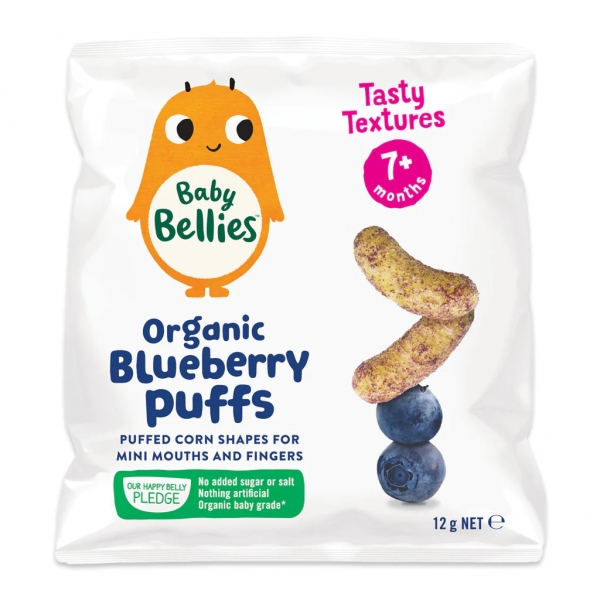 Baby Bellies Puffs Organic Blueberry 7+ Months 12g