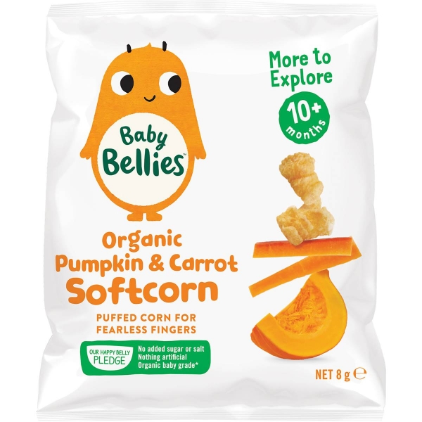 Baby Bellies Organic Pumpkin & Carrot Softcorn 8g