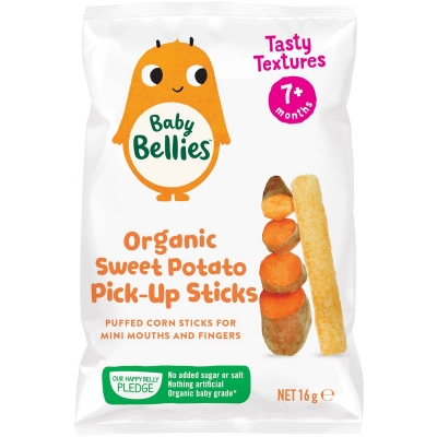 Baby Bellies Organic Sweet Potato Pick-Up Sticks 16g