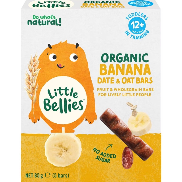 Little Bellies Organic Banana Date & Oat Bars 85g