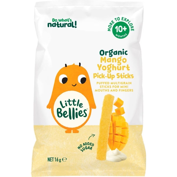 Baby Bellies Organic Pick Up Sticks Mango Yoghurt 10+ Months 16g